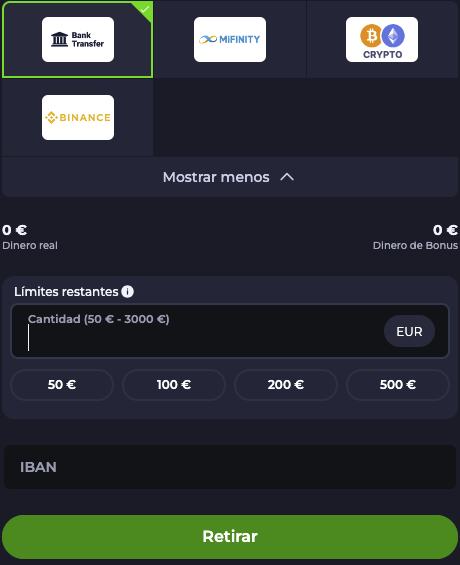 BDM Bet Retirar
